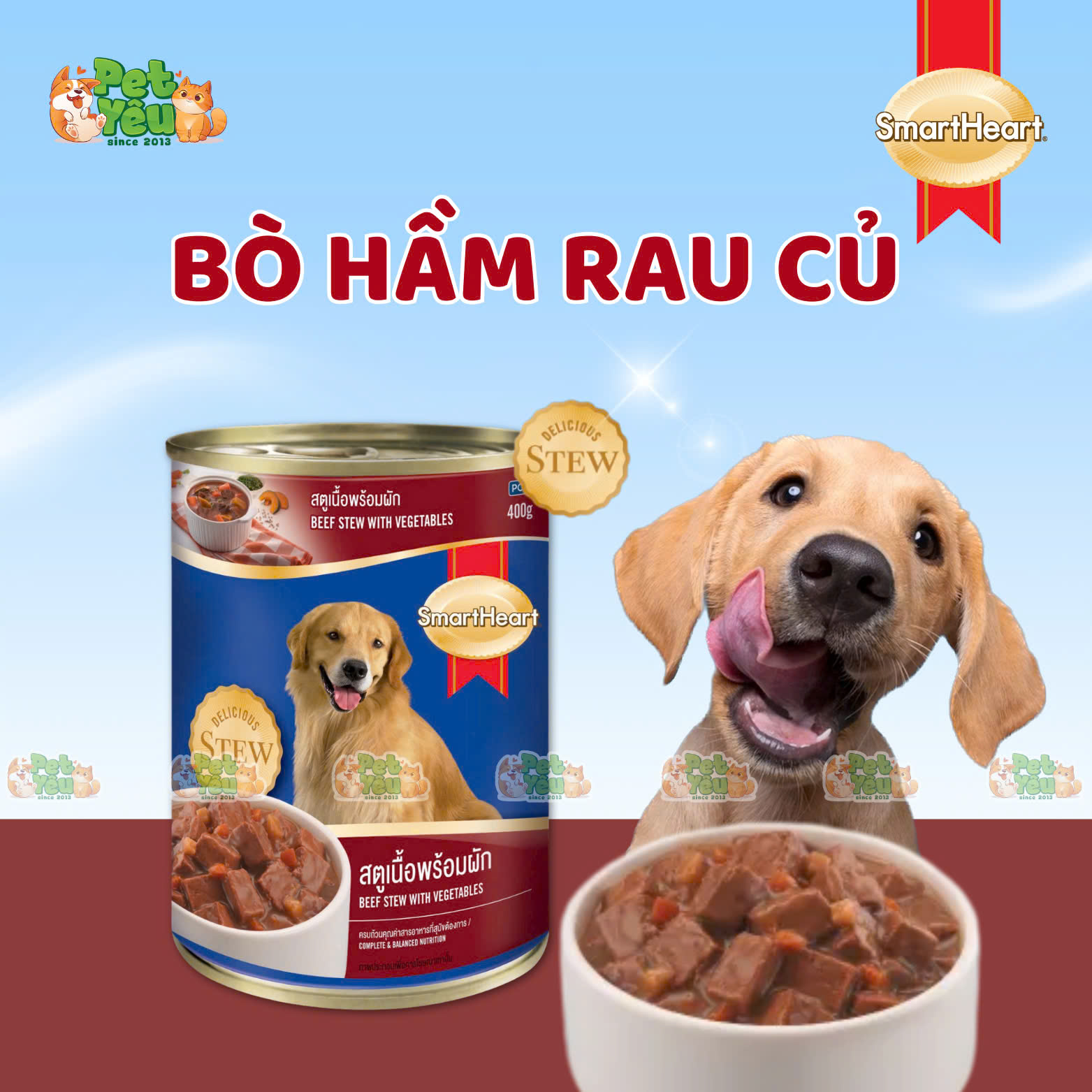 Pate cho chó SMARTHEART - Lon 400G