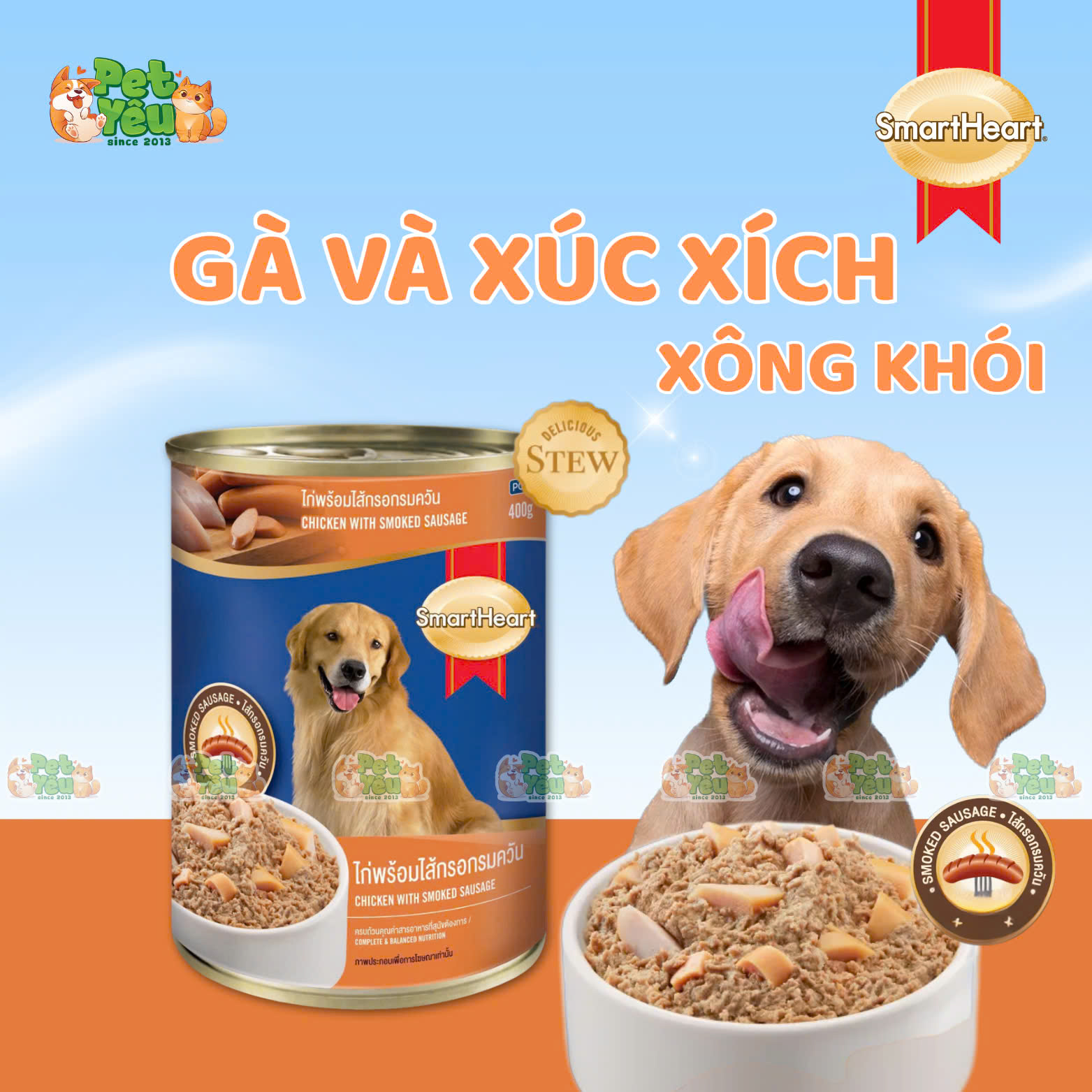Pate cho chó SMARTHEART - Lon 400G