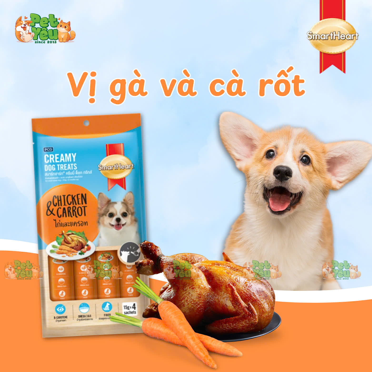 Súp Thưởng SmartHeart cho cún cưng - 60G
