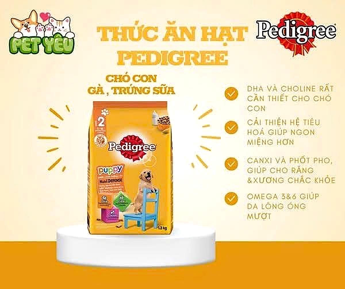 Thức ăn hạt Pedigree dành cho chó con - Túi 1,3Kg