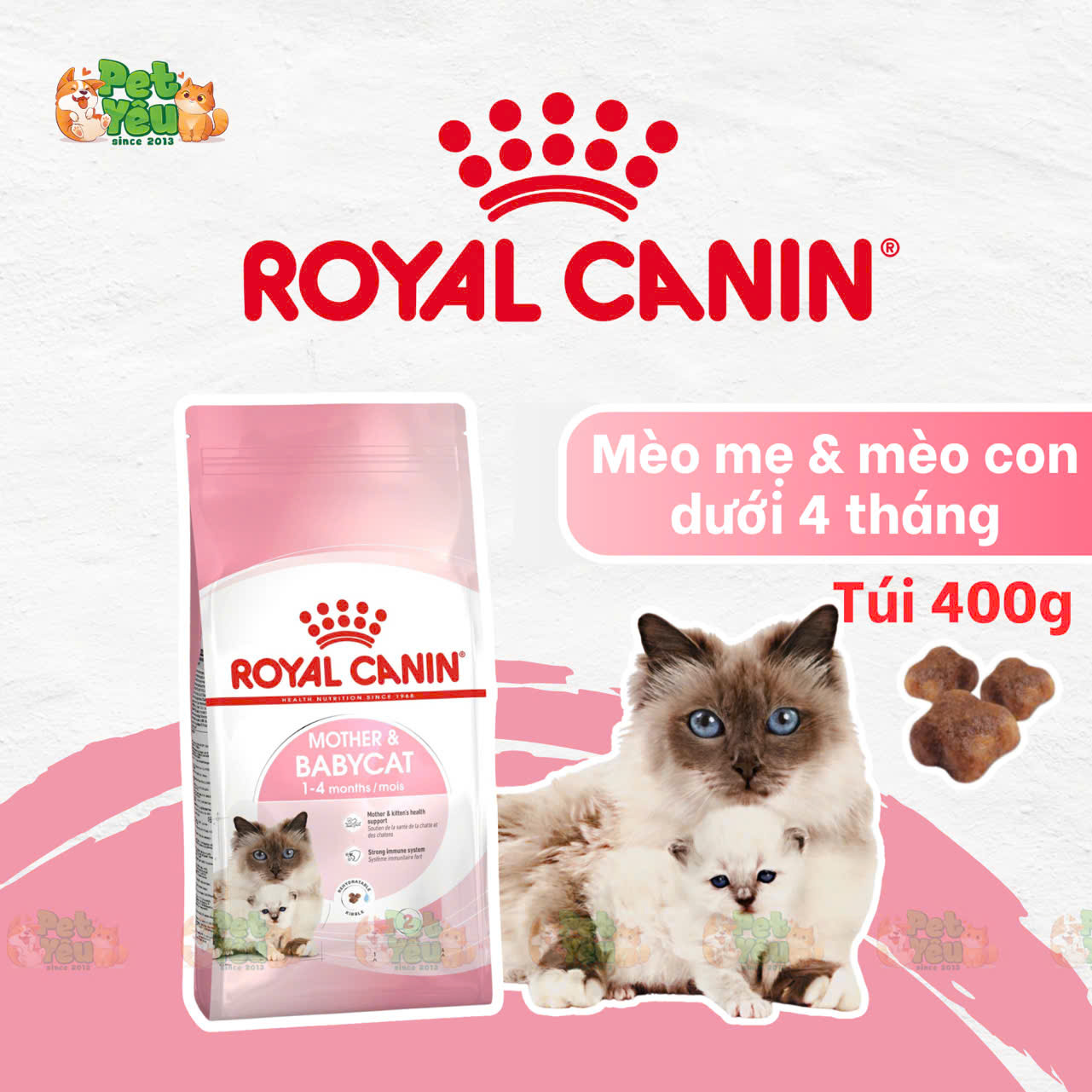 Thức ăn hạt Royal Canin dành riêng cho mèo mẹ & mèo con