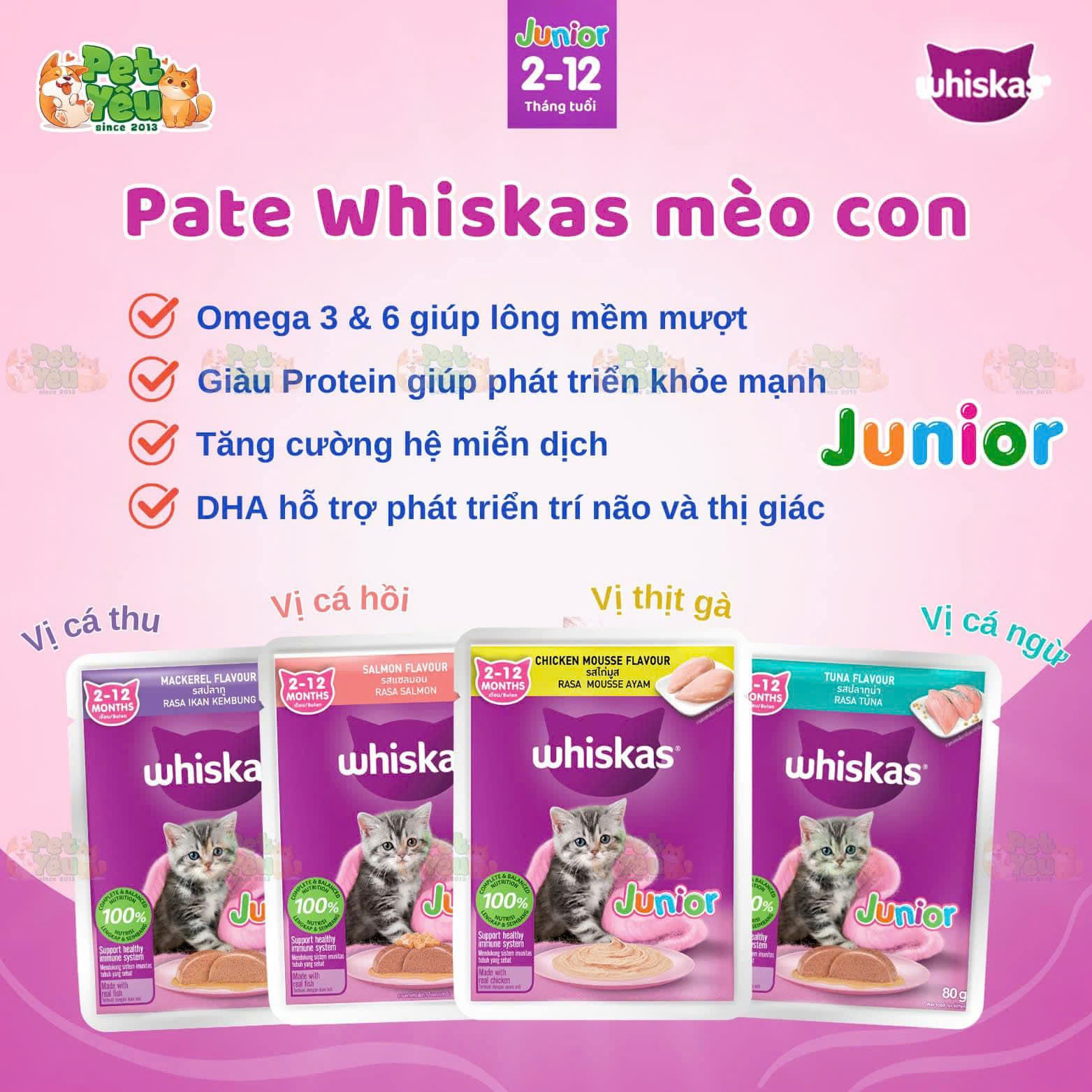 PATE WHISKAS CHO MÈO-TÚI 80G