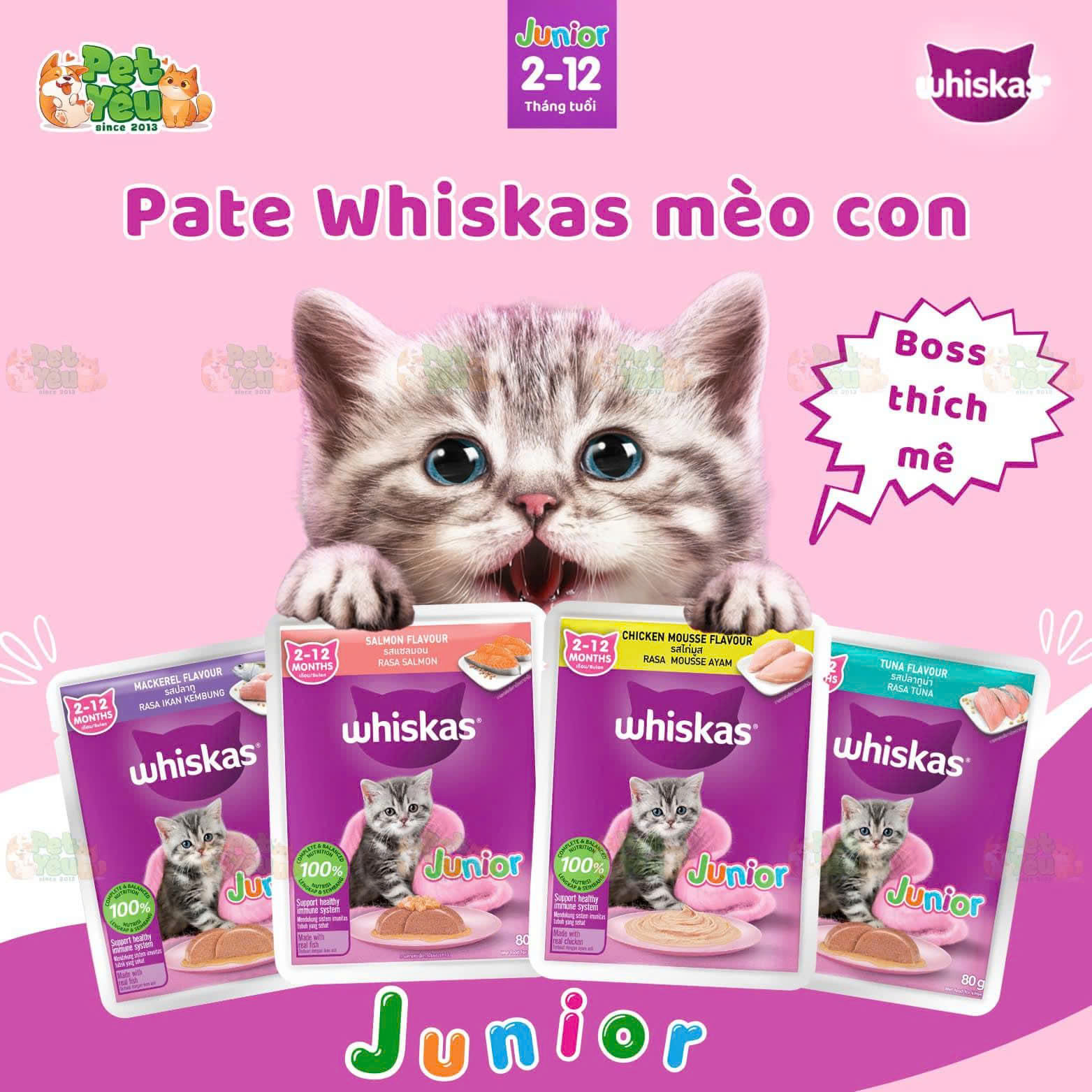 PATE WHISKAS CHO MÈO-TÚI 80G