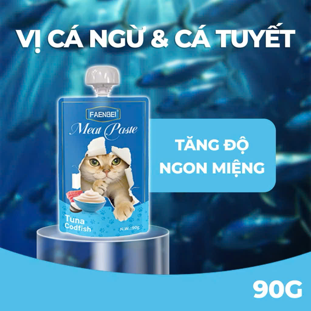 Pate nắp vặn cho mèo FAENBEI 90G