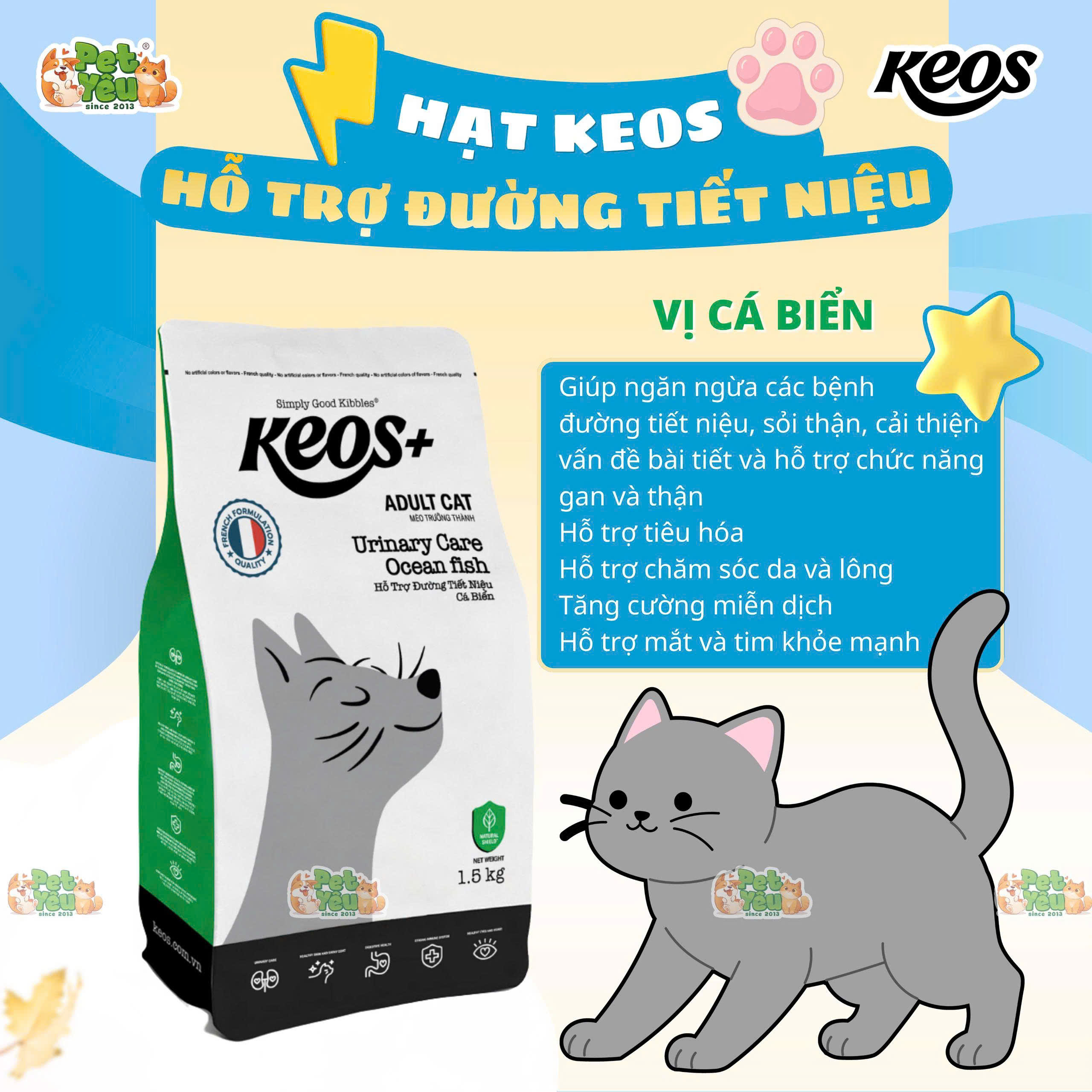 Thức ăn hạt dành cho mèo KEOS